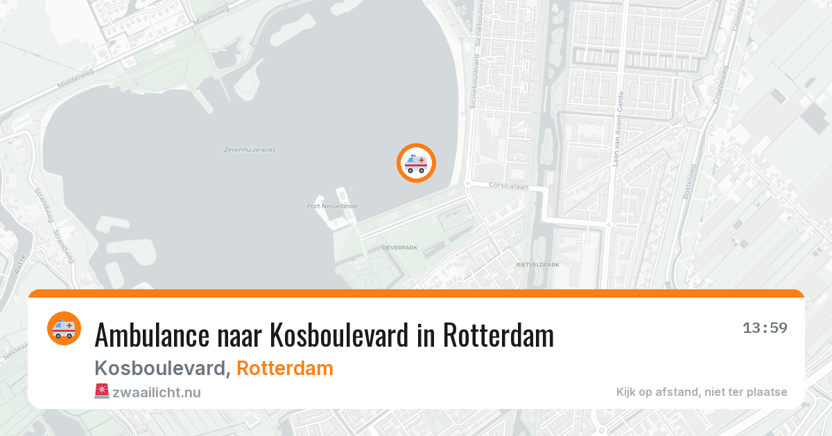 Ambulance naar Kosboulevard in Rotterdam — 26 apr 2026