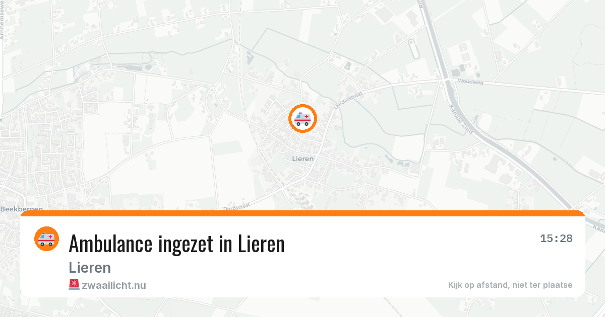 Ambulance ingezet in Lieren — 27 mrt 2026