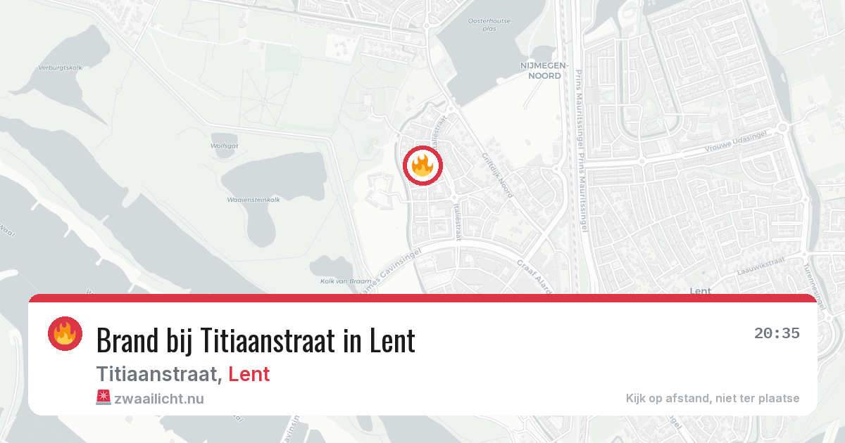 Brand bij Titiaanstraat in Lent — 27 jan 2026