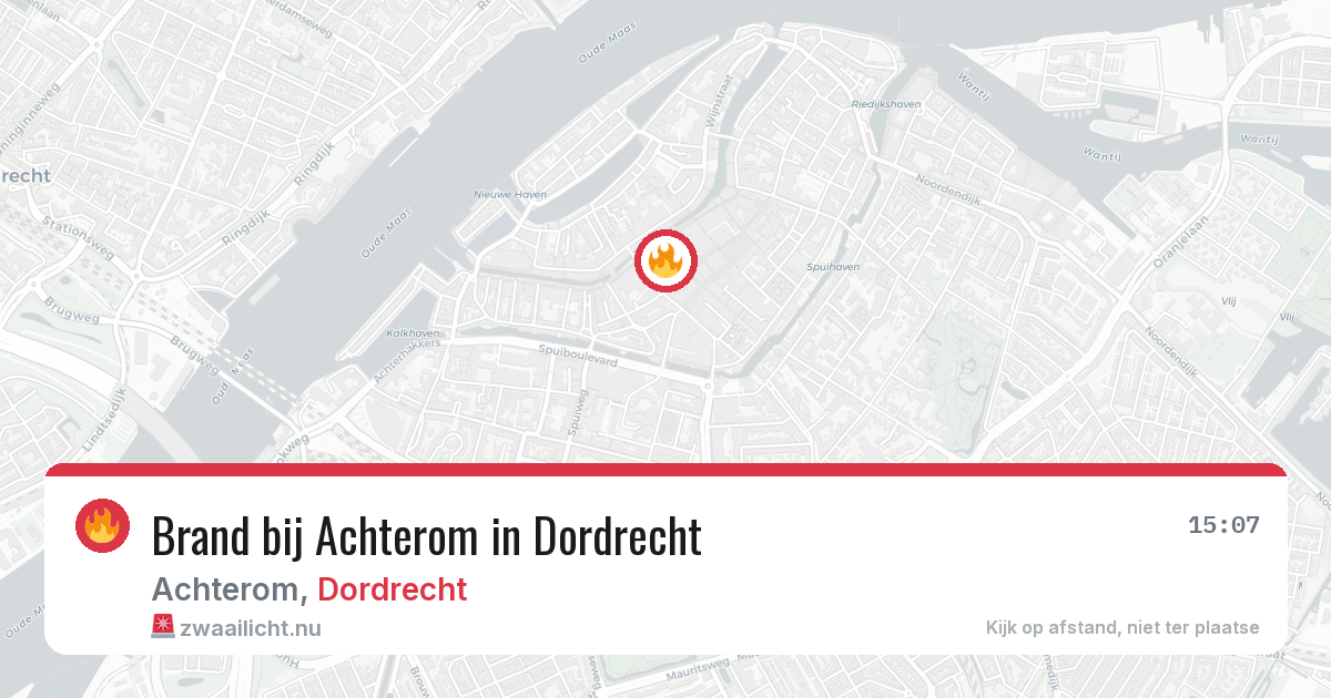 Brand bij Achterom in Dordrecht — 25 jul 2026