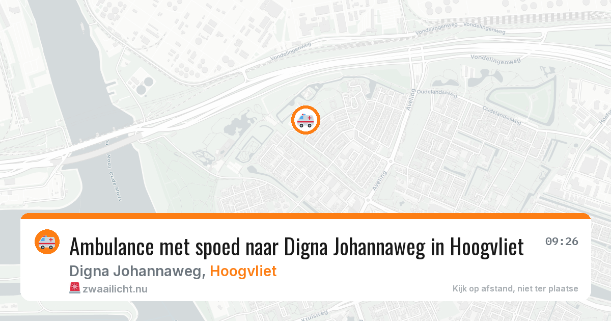 Ambulance met spoed naar Digna Johannaweg in Hoogvliet — 1 jun 2026