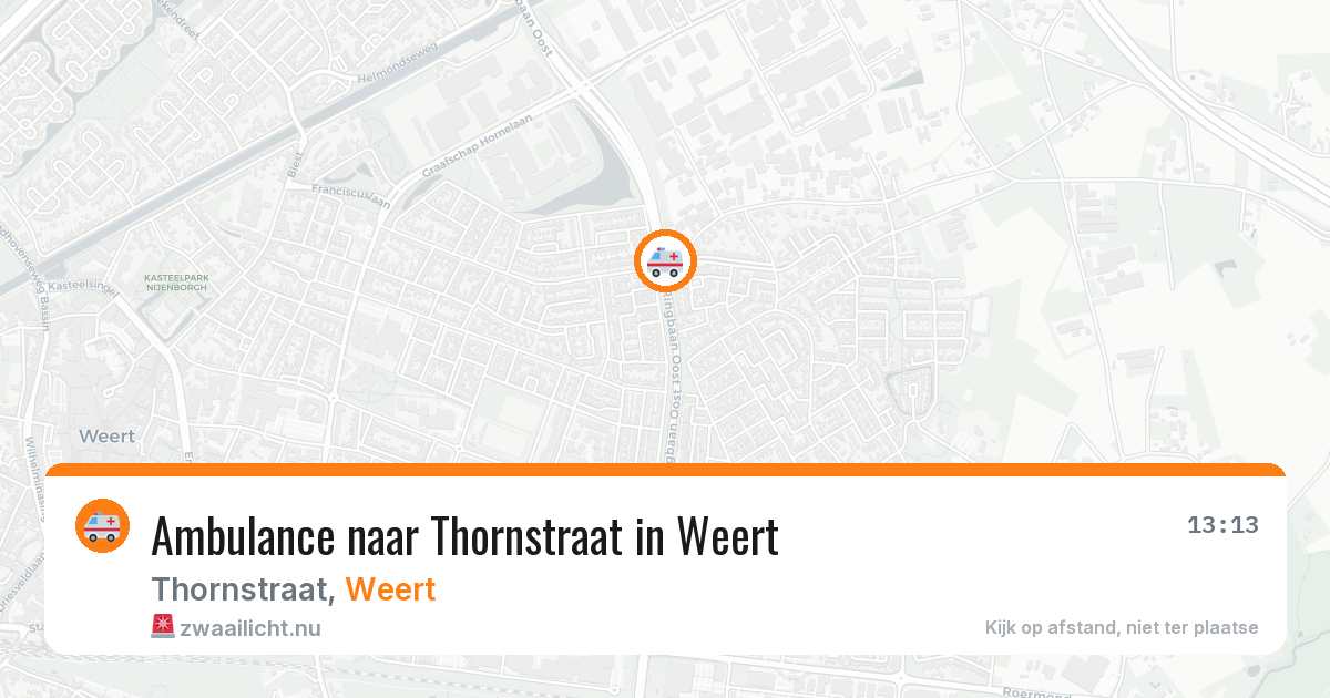 Ambulance naar Thornstraat in Weert — 5 jun 2026