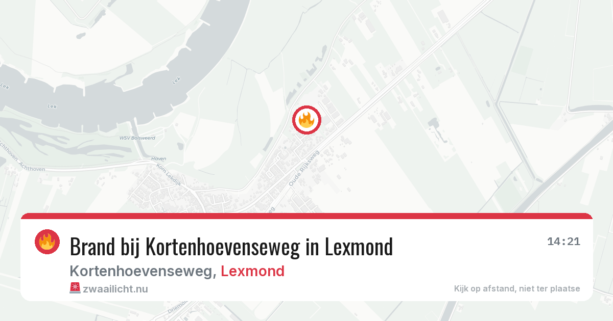 Brand bij Kortenhoevenseweg in Lexmond — 26 jun 2026