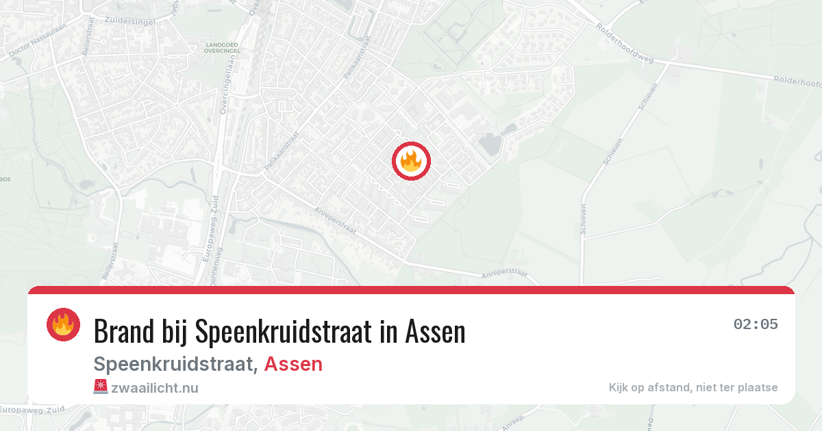 Brand bij Speenkruidstraat in Assen — 22 jan 2026