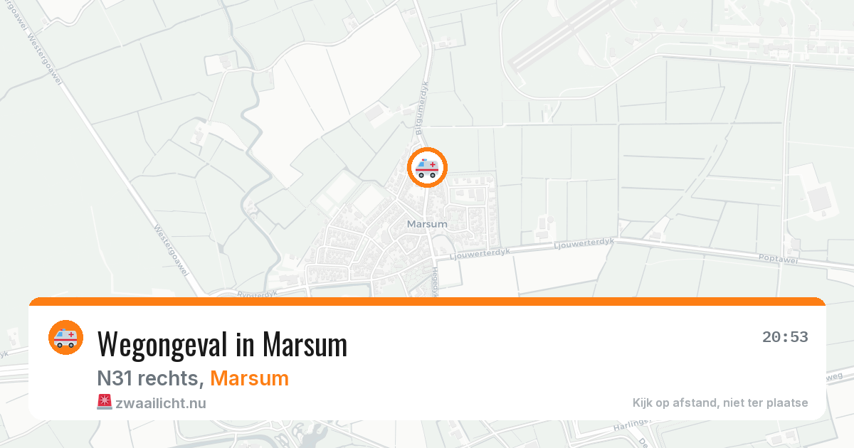 Wegongeval in Marsum — 16 feb 2026