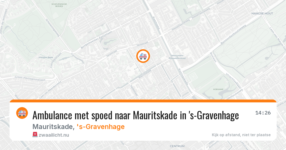 Ambulance met spoed naar Mauritskade in 's-Gravenhage — 5 jun 2026