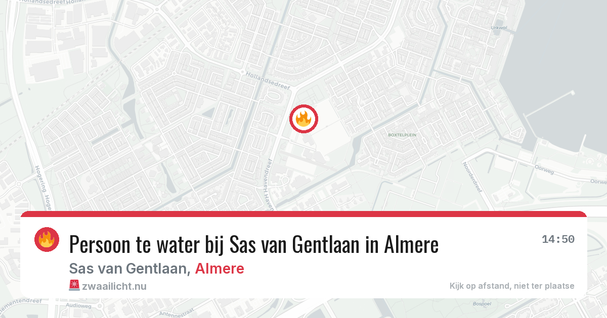 Persoon te water bij Sas van Gentlaan in Almere — 6 mei 2026