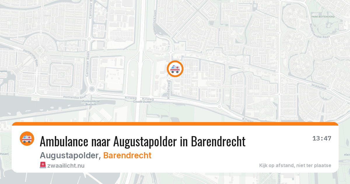 Ambulance naar Augustapolder in Barendrecht — 4 jun 2026
