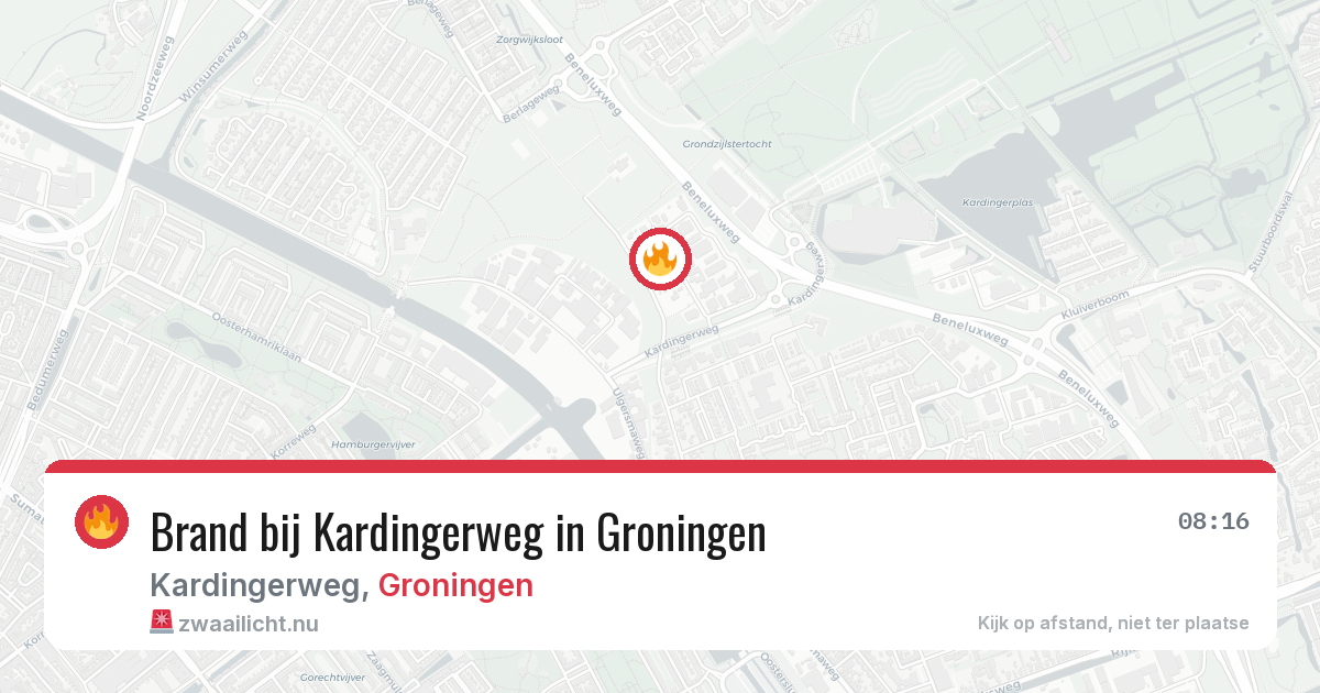 Brand bij Kardingerweg in Groningen — 10 jul 2026