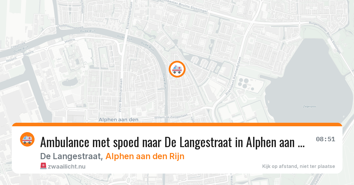 Ambulance met spoed naar De Langestraat in Alphen aan den Rijn — 11 jul 2026