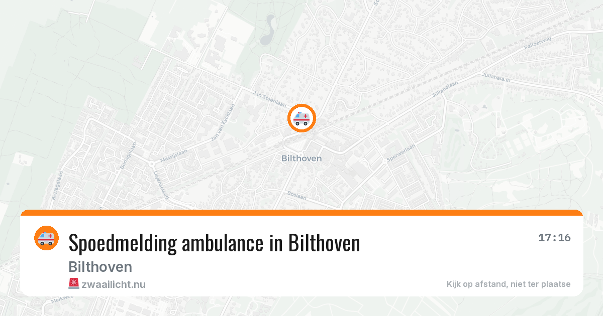 Spoedmelding ambulance in Bilthoven — 10 jul 2026