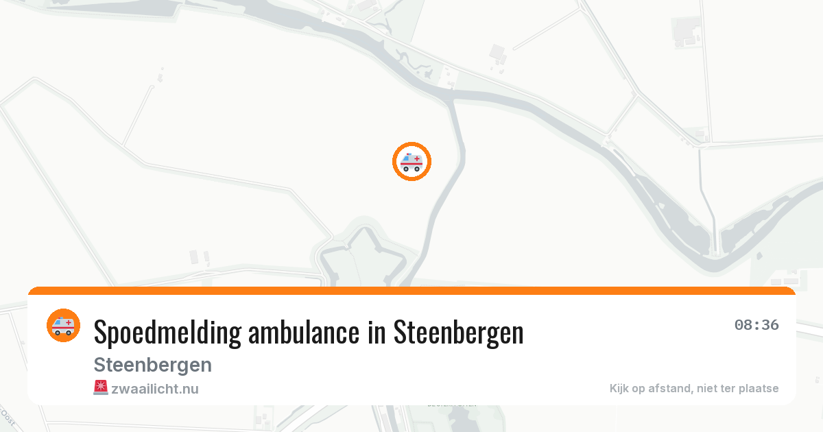Spoedmelding ambulance in Steenbergen — 25 mrt 2026