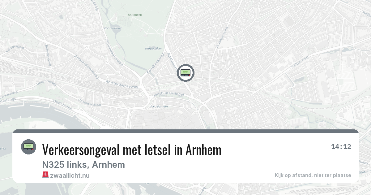 Verkeersongeval met letsel in Arnhem — 25 mei 2026