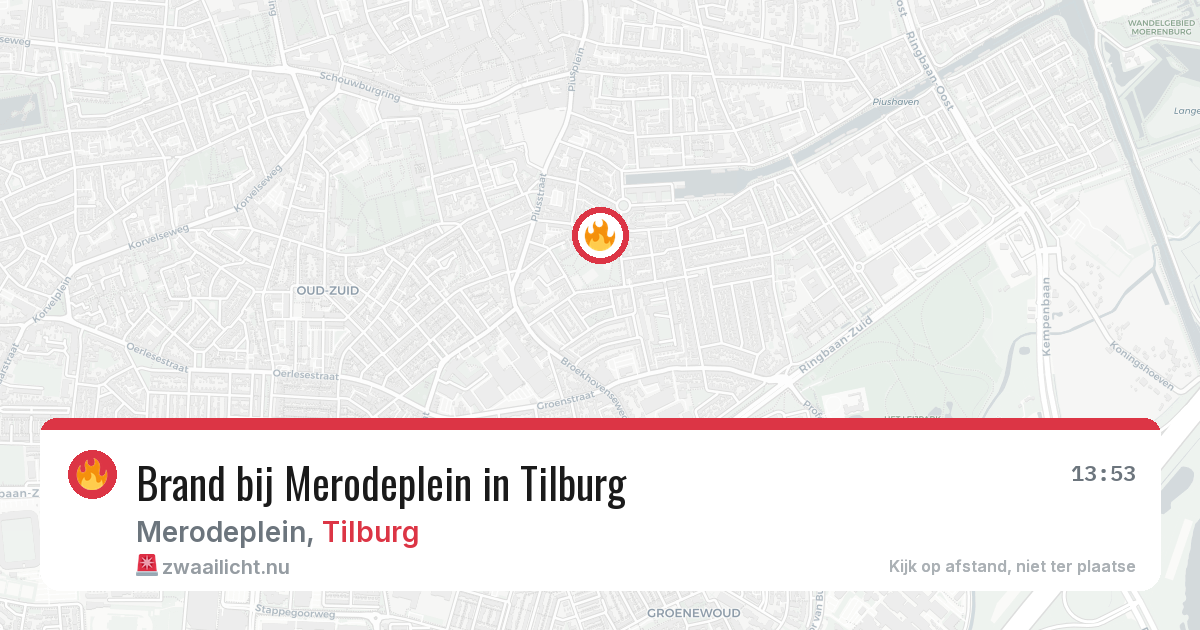 Brand bij Merodeplein in Tilburg — 22 jul 2026