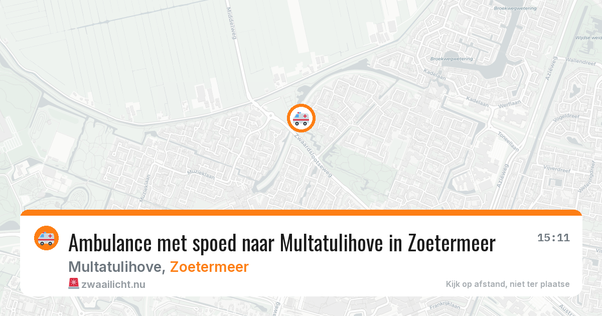 Ambulance met spoed naar Multatulihove in Zoetermeer — 7 mrt 2026
