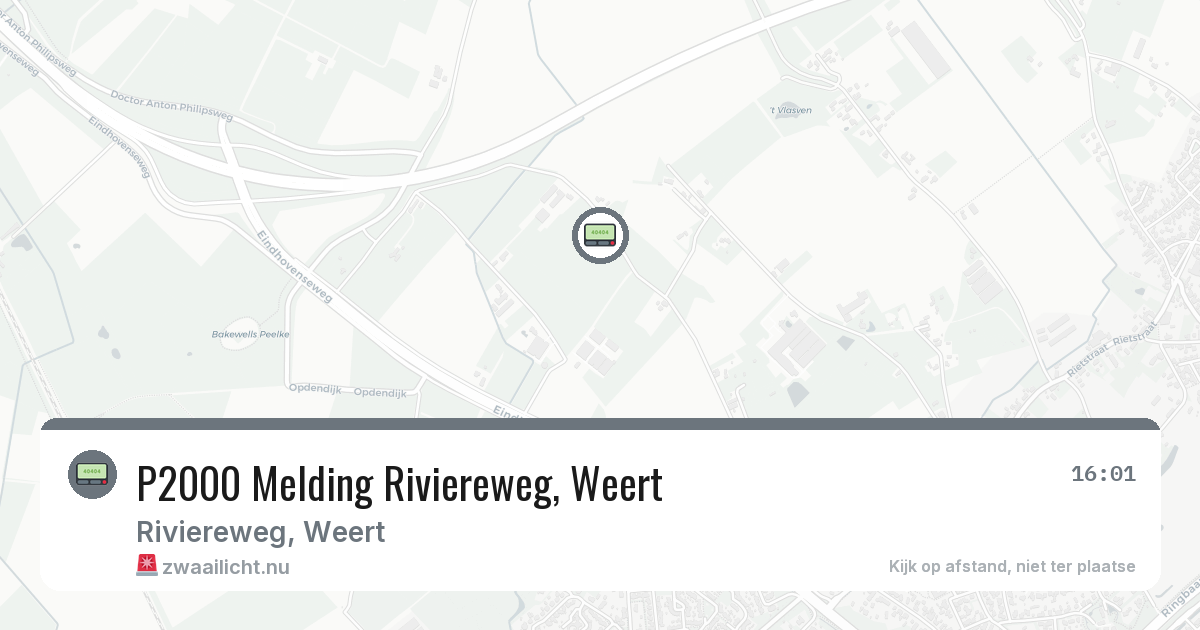 P2000 Melding Riviereweg, Weert — 11 jul 2026