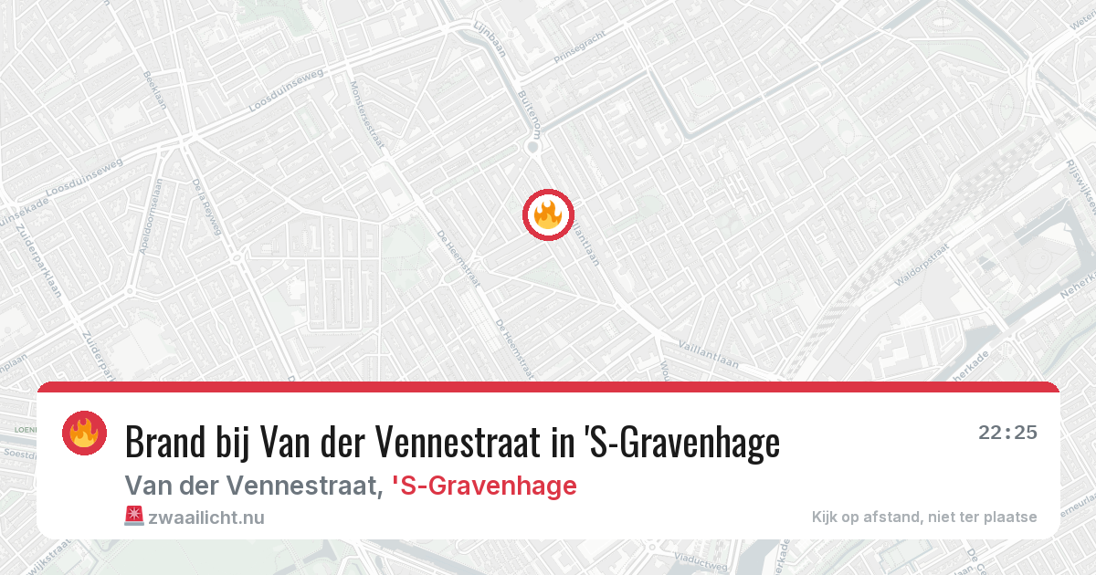 Brand bij Van der Vennestraat in 'S-Gravenhage — 12 apr 2026