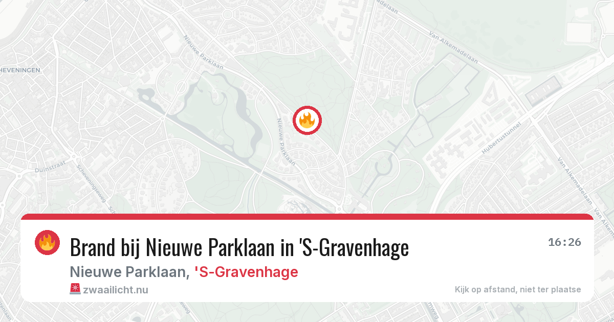 Brand bij Nieuwe Parklaan in 'S-Gravenhage — 30 mrt 2026