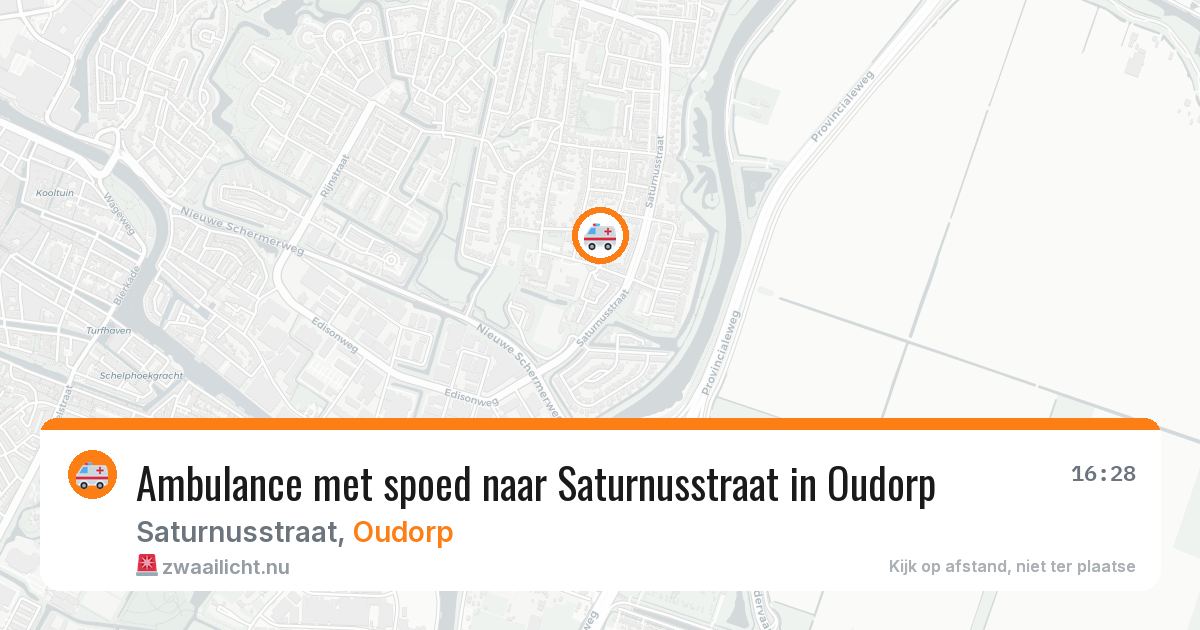 Ambulance met spoed naar Saturnusstraat in Oudorp — 28 mrt 2026