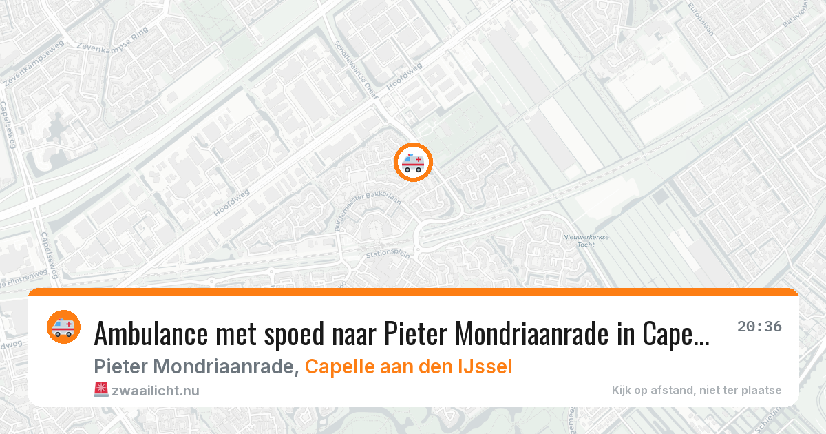Ambulance met spoed naar Pieter Mondriaanrade in Capelle aan den IJssel — 29 mrt 2026