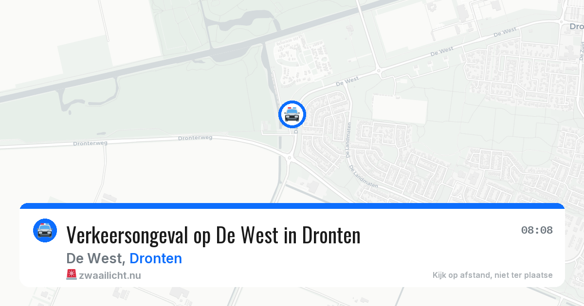 Verkeersongeval op De West in Dronten — 14 apr 2026