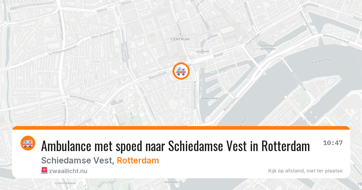 Ambulance met spoed naar Schiedamse Vest in Rotterdam — 1 jun 2026