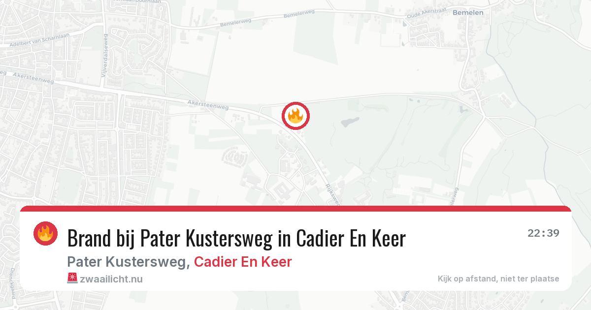 Brand bij Pater Kustersweg in Cadier En Keer — 9 mei 2026