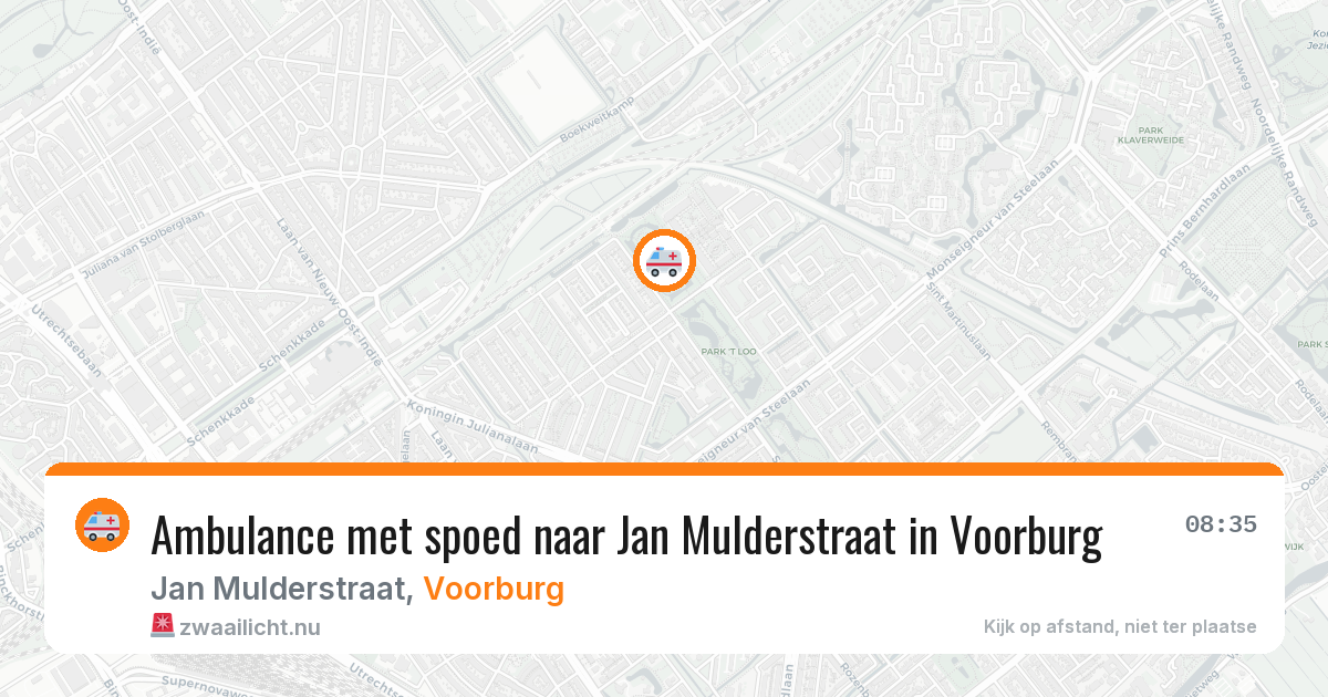 Ambulance met spoed naar Jan Mulderstraat in Voorburg — 20 feb 2026