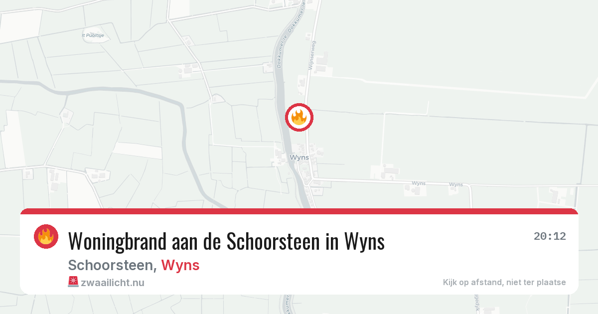 Woningbrand aan de Schoorsteen in Wyns — 2 mrt 2026