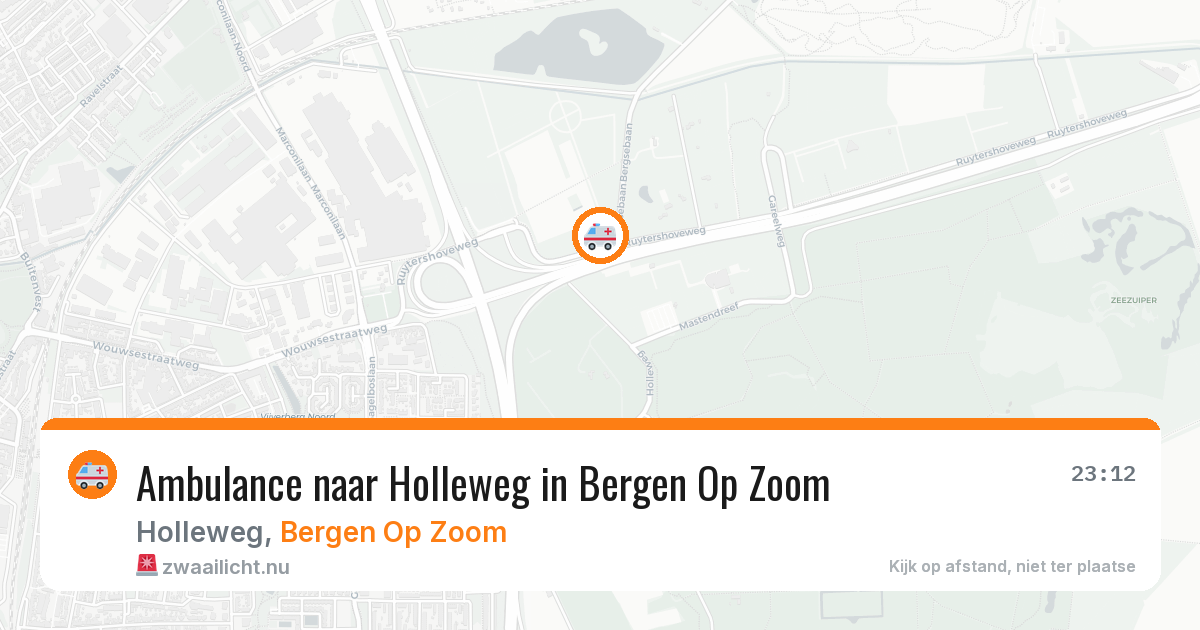 Ambulance naar Holleweg in Bergen Op Zoom — 14 mrt 2026