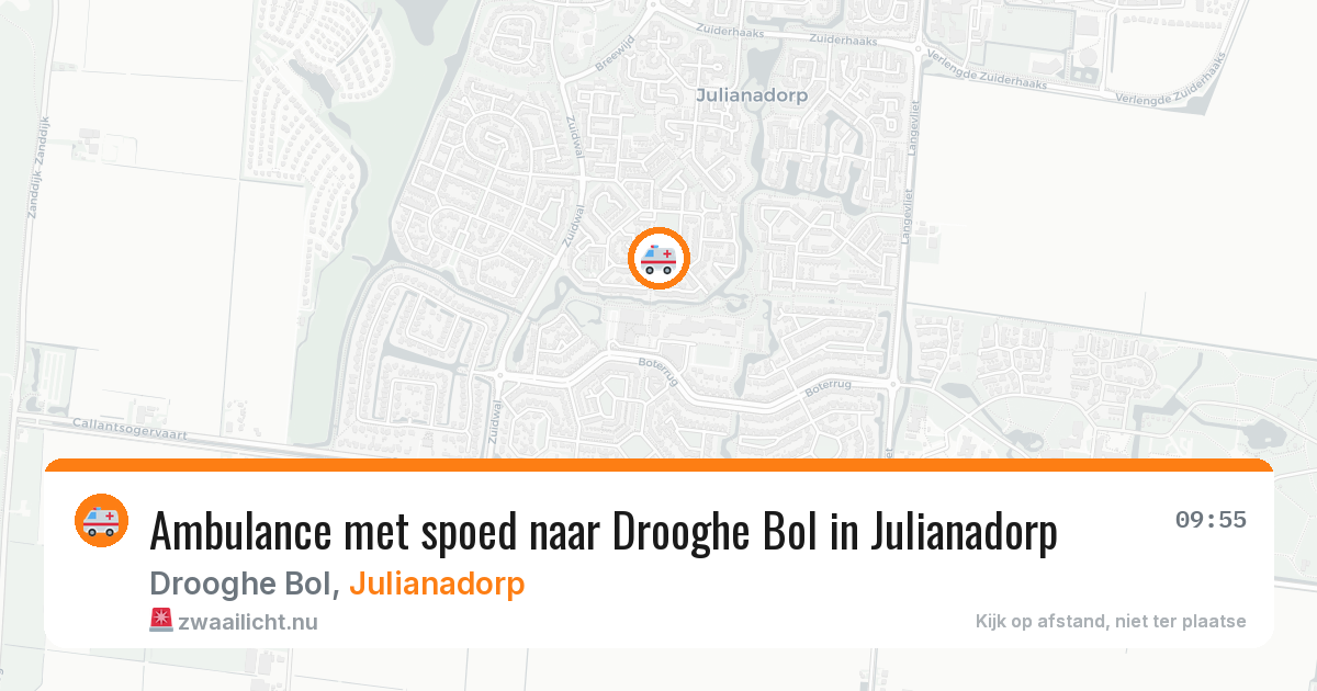 Ambulance met spoed naar Drooghe Bol in Julianadorp — 17 mei 2026