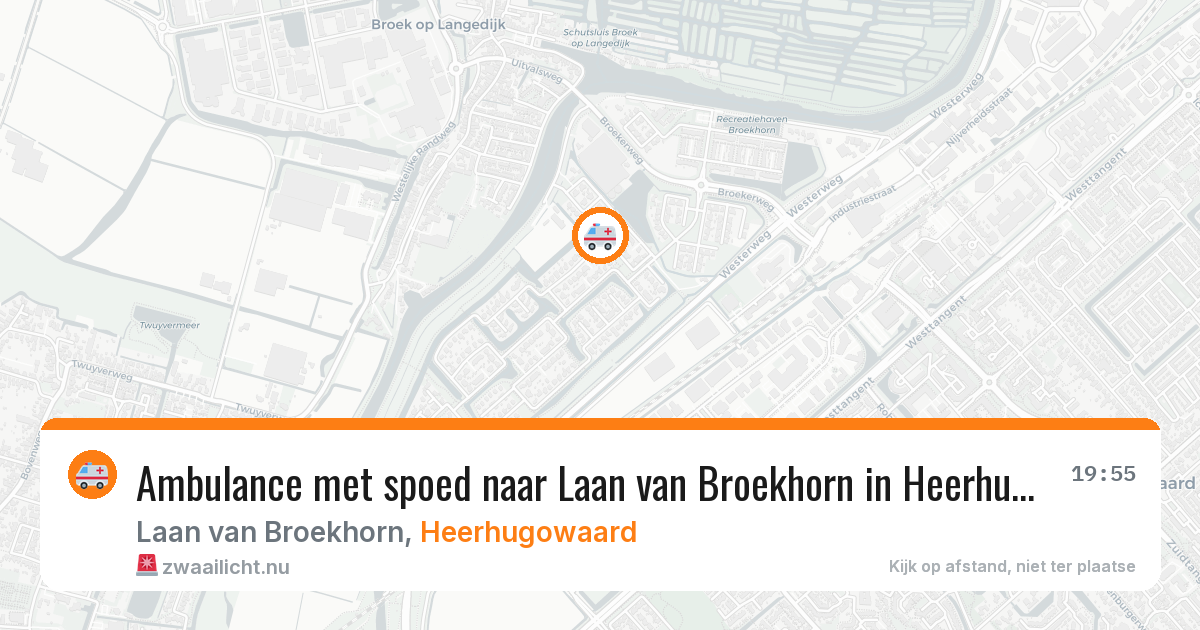 Ambulance met spoed naar Laan van Broekhorn in Heerhugowaard — 27 jun 2026