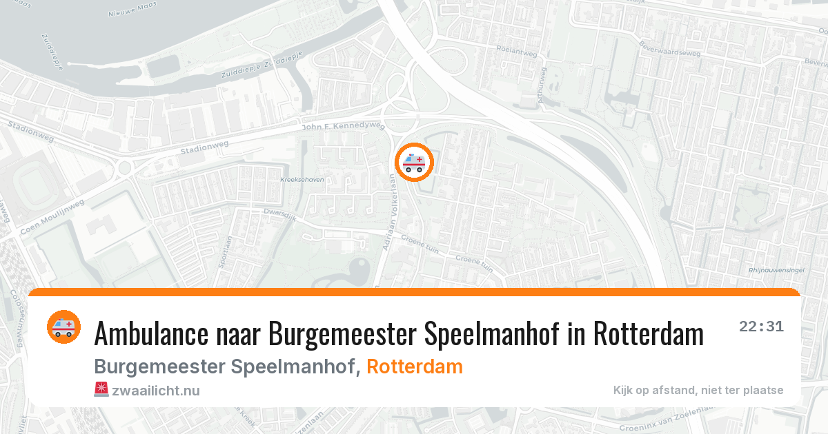 Ambulance naar Burgemeester Speelmanhof in Rotterdam — 15 mrt 2026
