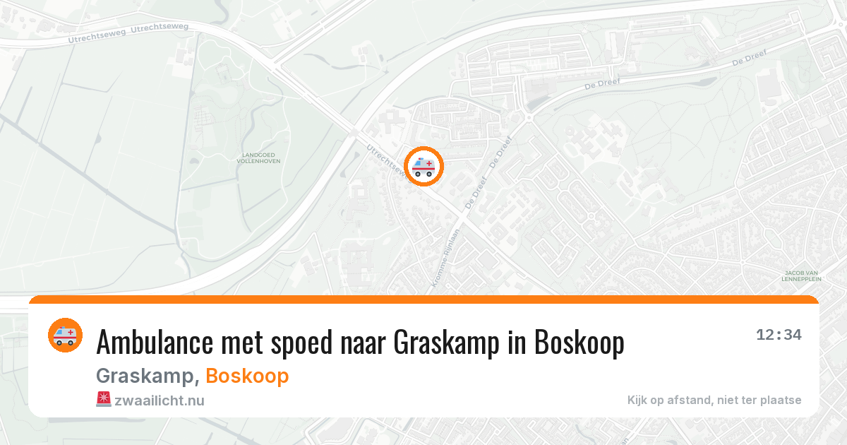 Ambulance met spoed naar Graskamp in Boskoop — 25 jan 2026