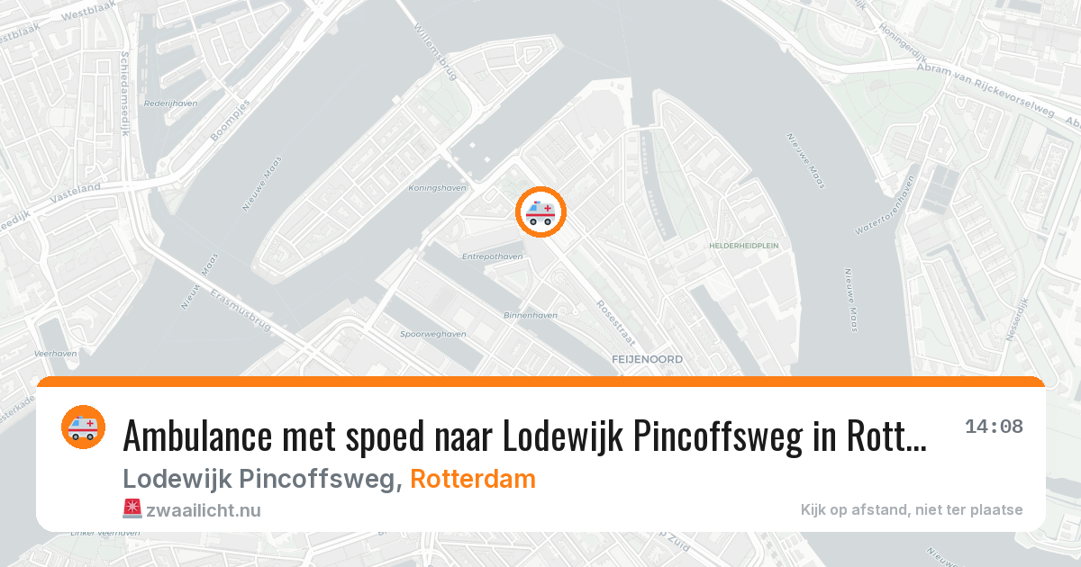 Ambulance met spoed naar Lodewijk Pincoffsweg in Rotterdam — 4 jun 2026