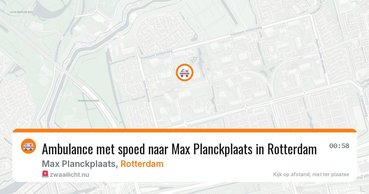 Ambulance met spoed naar Max Planckplaats in Rotterdam — 31 mei 2026