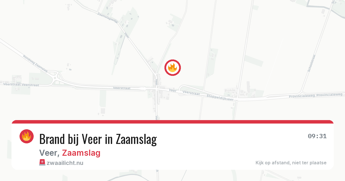 Brand bij Veer in Zaamslag — 26 feb 2026