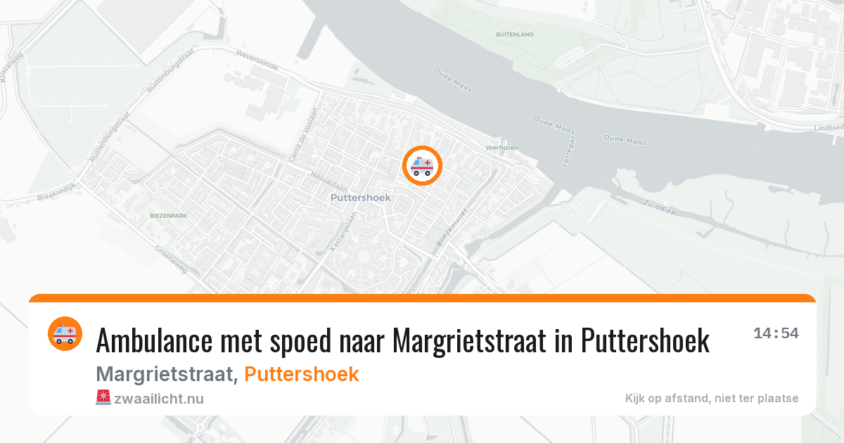 Ambulance met spoed naar Margrietstraat in Puttershoek — 16 jan 2026
