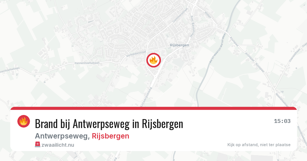 Brand bij Antwerpseweg in Rijsbergen — 28 mei 2026