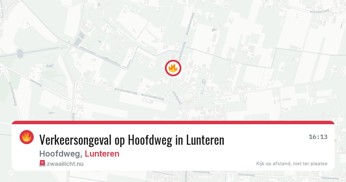 Verkeersongeval op Hoofdweg in Lunteren — 23 jul 2026