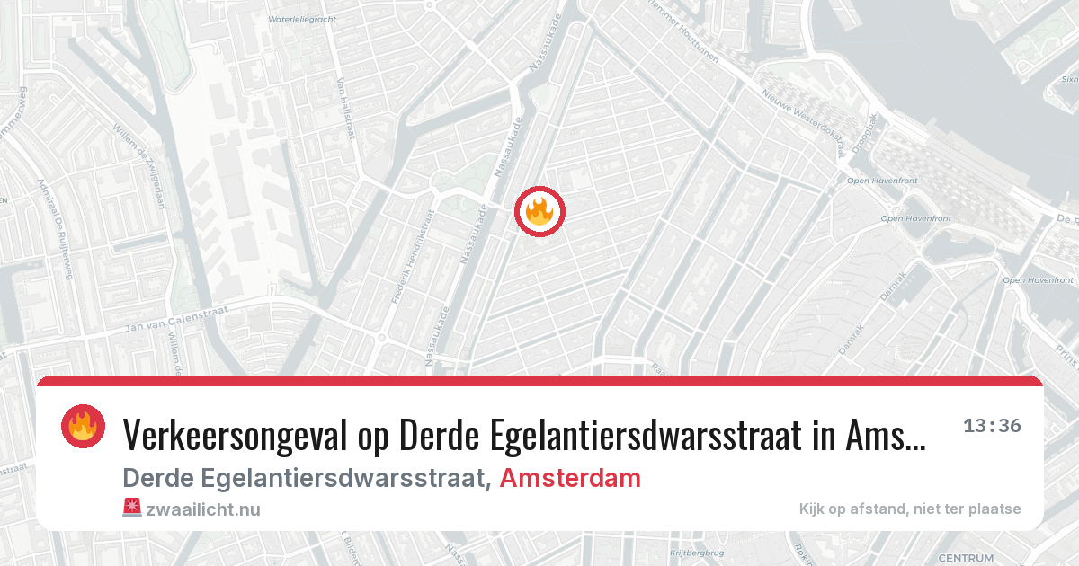 Verkeersongeval op Derde Egelantiersdwarsstraat in Amsterdam — 7 apr 2026