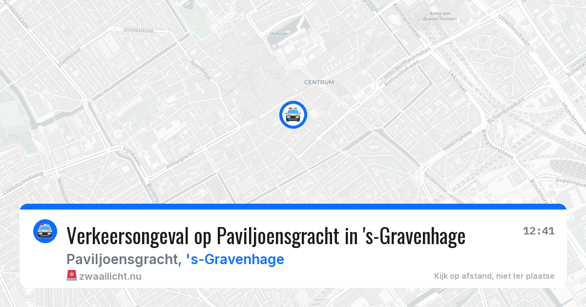 Verkeersongeval op Paviljoensgracht in 's-Gravenhage — 31 mei 2026