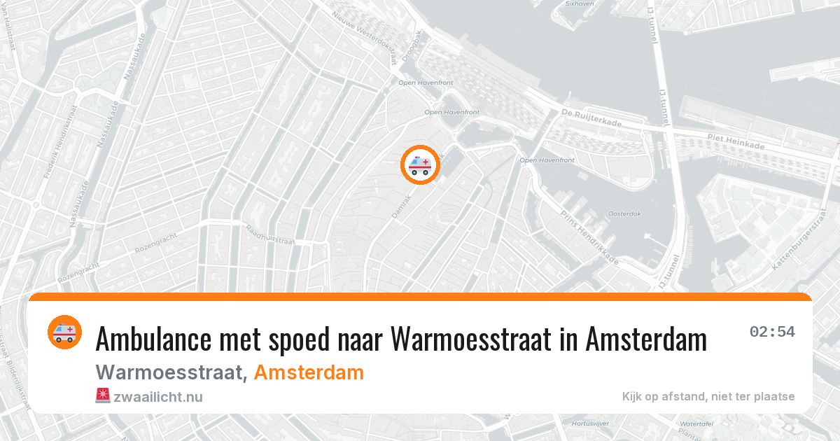 Ambulance met spoed naar Warmoesstraat in Amsterdam — 7 apr 2026