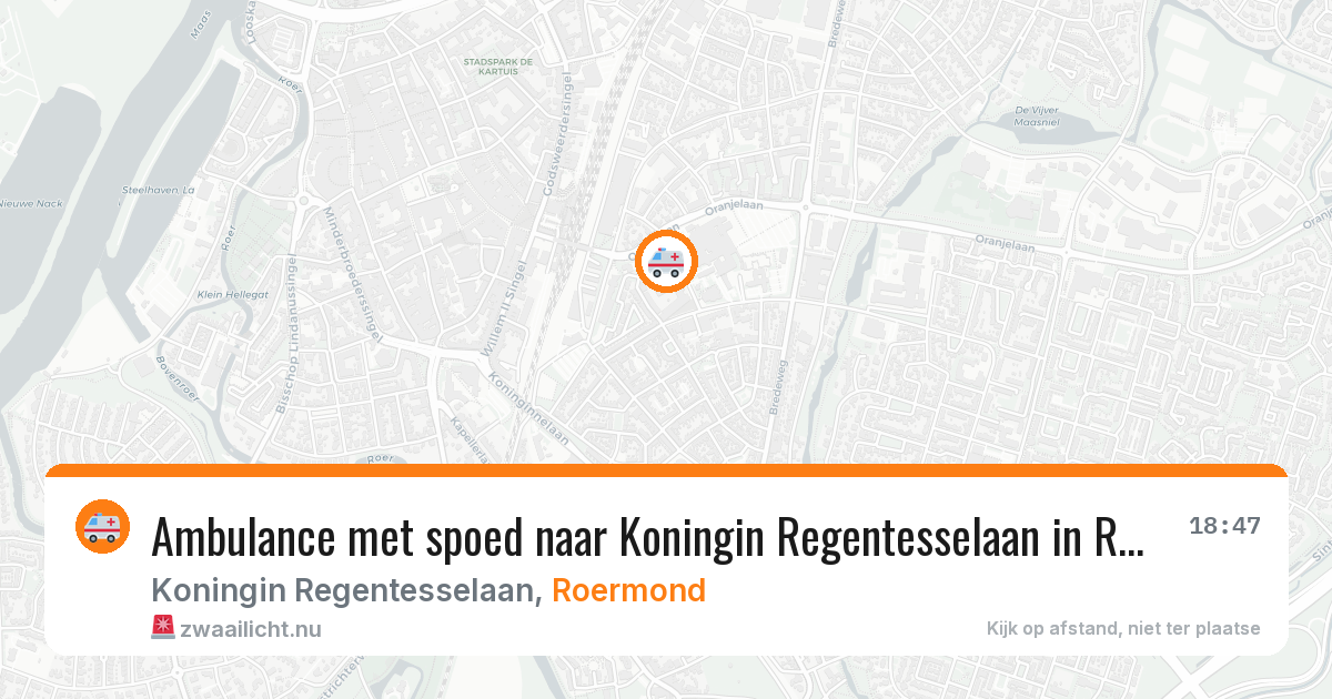 Ambulance met spoed naar Koningin Regentesselaan in Roermond — 29 mrt 2026