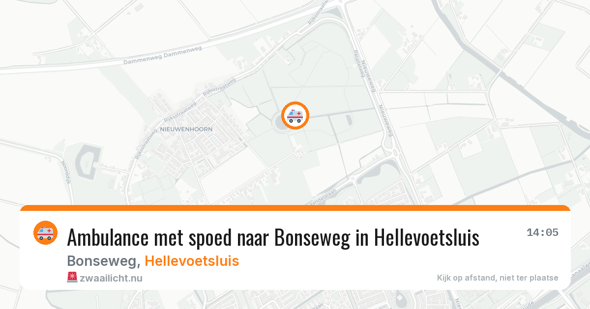 Ambulance met spoed naar Bonseweg in Hellevoetsluis — 4 jun 2026
