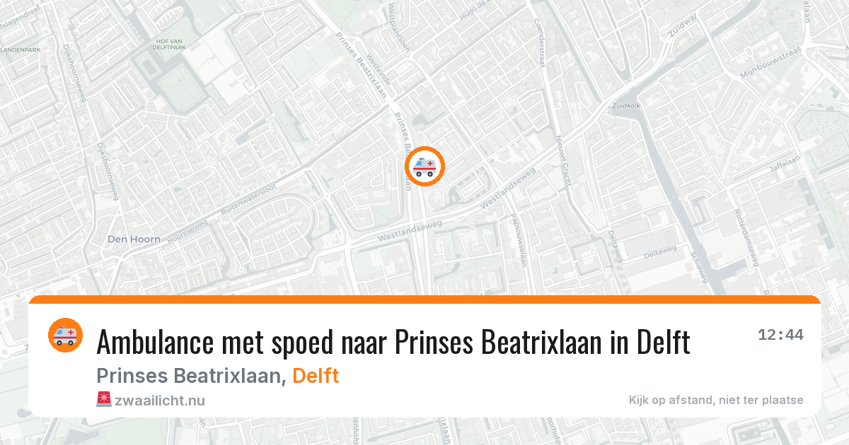Ambulance met spoed naar Prinses Beatrixlaan in Delft — 29 mrt 2026