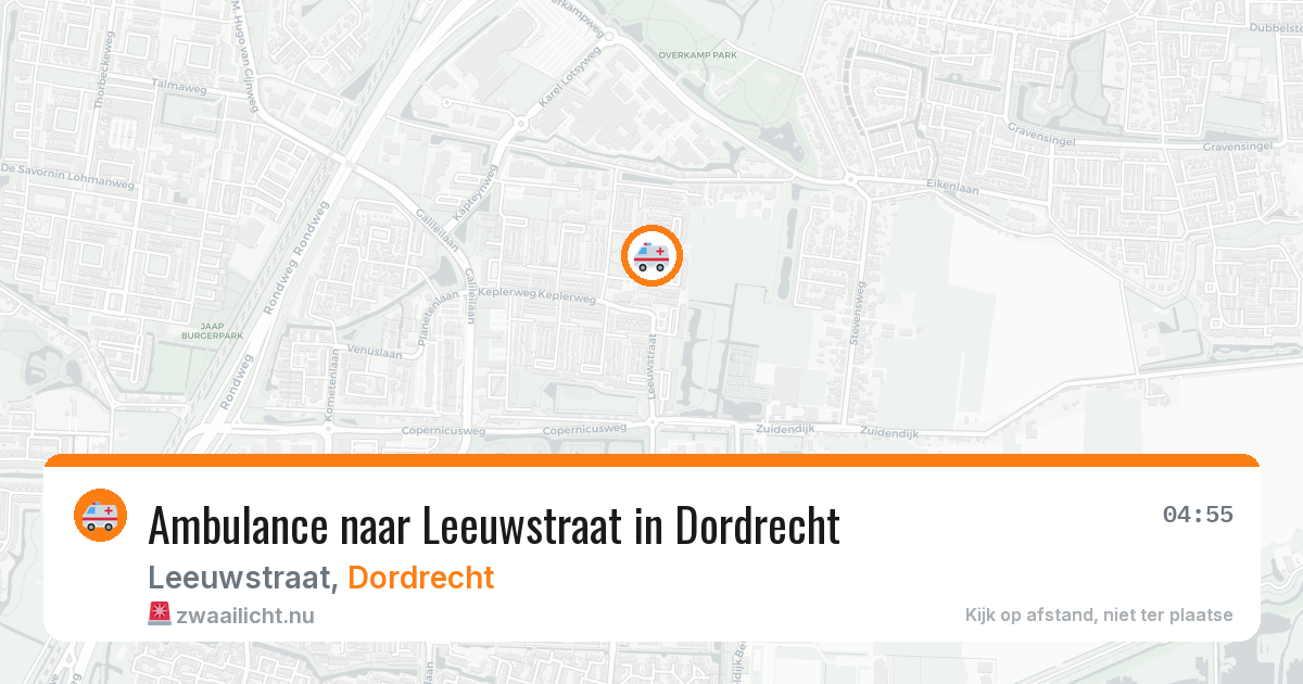 Ambulance naar Leeuwstraat in Dordrecht — 8 apr 2026