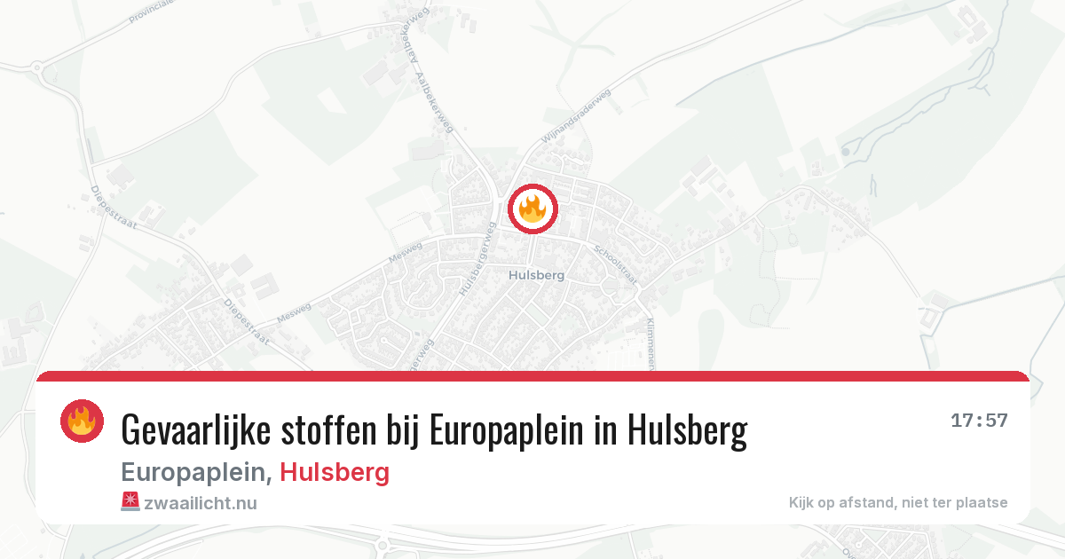 Gevaarlijke stoffen bij Europaplein in Hulsberg — 9 mei 2026
