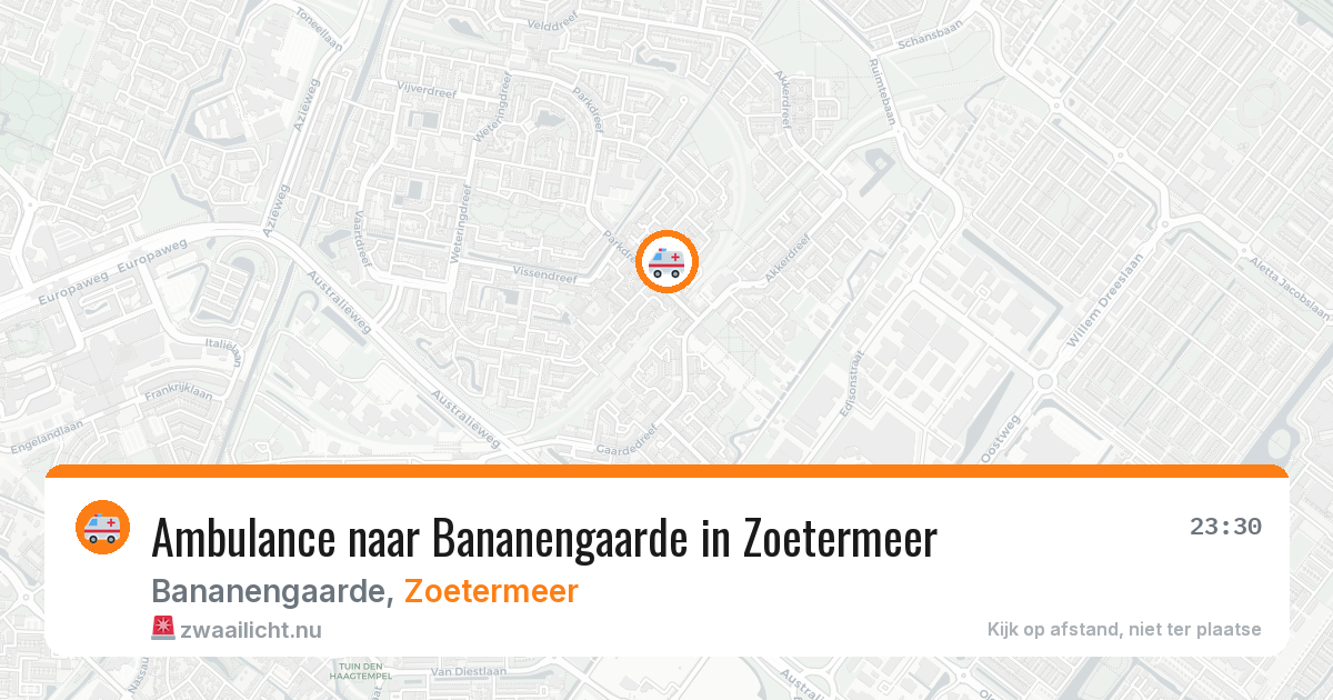 Ambulance naar Bananengaarde in Zoetermeer — 14 jul 2026