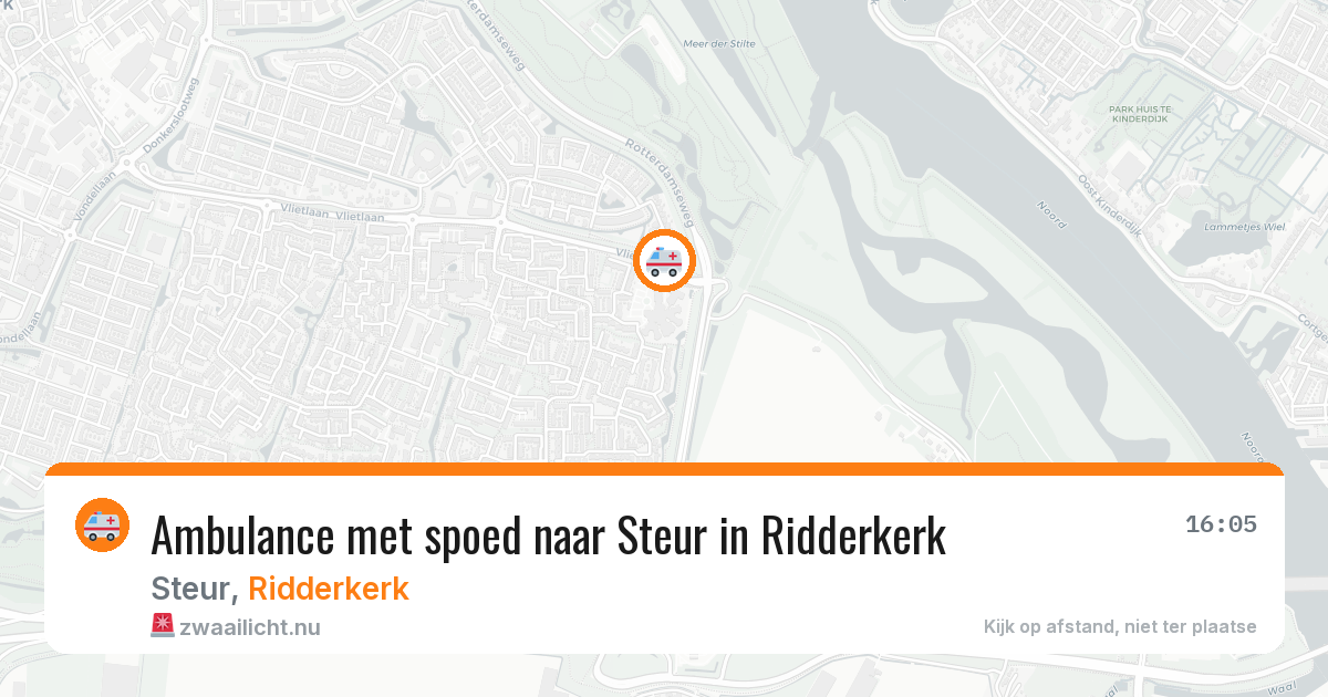 Ambulance met spoed naar Steur in Ridderkerk — 18 jul 2026